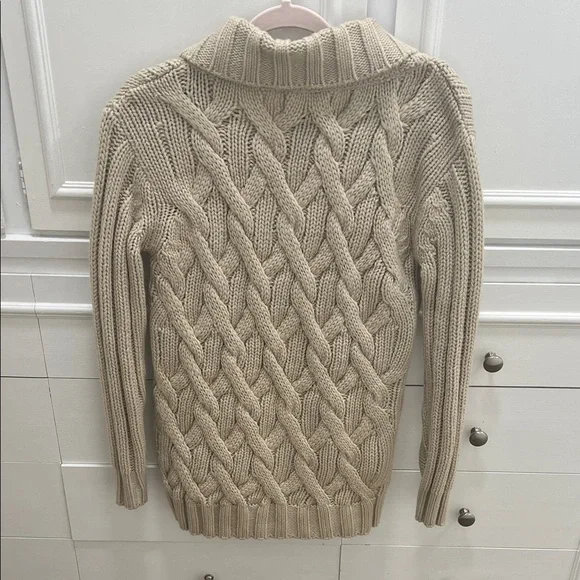 UGG Women's Beige Cable Knit Cardigan - Picture 3 of 4